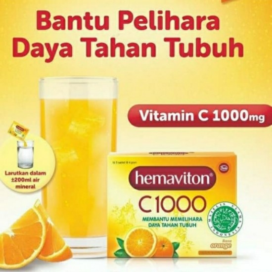 Hemaviton C1000 Rasa Orange Sachet Minuman Kesehatan Hemaviton C1000 Rasa Orange Sachet Minuman Kesehatan