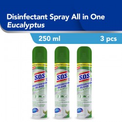SOS Disinfectant Spray All In One - Eucalyptus [ 250ml/3PCS ]