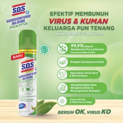 SOS Disinfectant Spray All In One - Eucalyptus [ 250ml/3PCS ]