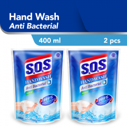 SOS Hand Soap Anti Bacterial Refill 400 ml / 2pcs