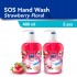 SOS Hand Soap Strawberry Floral Pink [400 ML] Botol / 2pcs