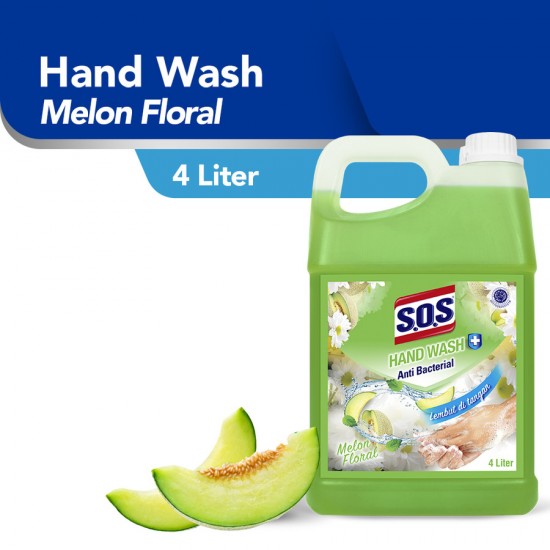 SOS Hand Soap Fragrance Anti Bacterial - Melon Floral 4L SOS Hand Soap Fragrance Anti Bacterial - Melon Floral 4L