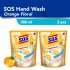SOS Hand Soap Sabun Cuci Tangan Orange Refill 300 ml / 2pcs